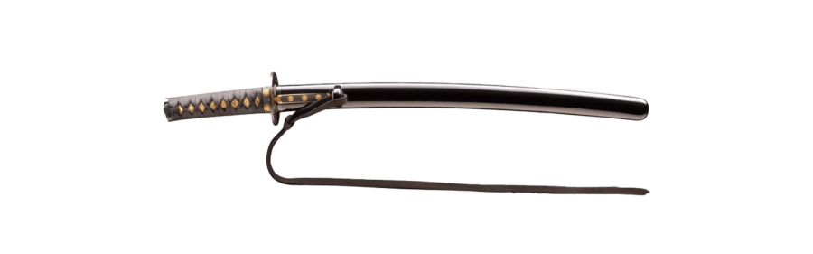 黒蝋色鞘 大小拵（玉川美久一作金具）（小）／名古屋刀剣博物館