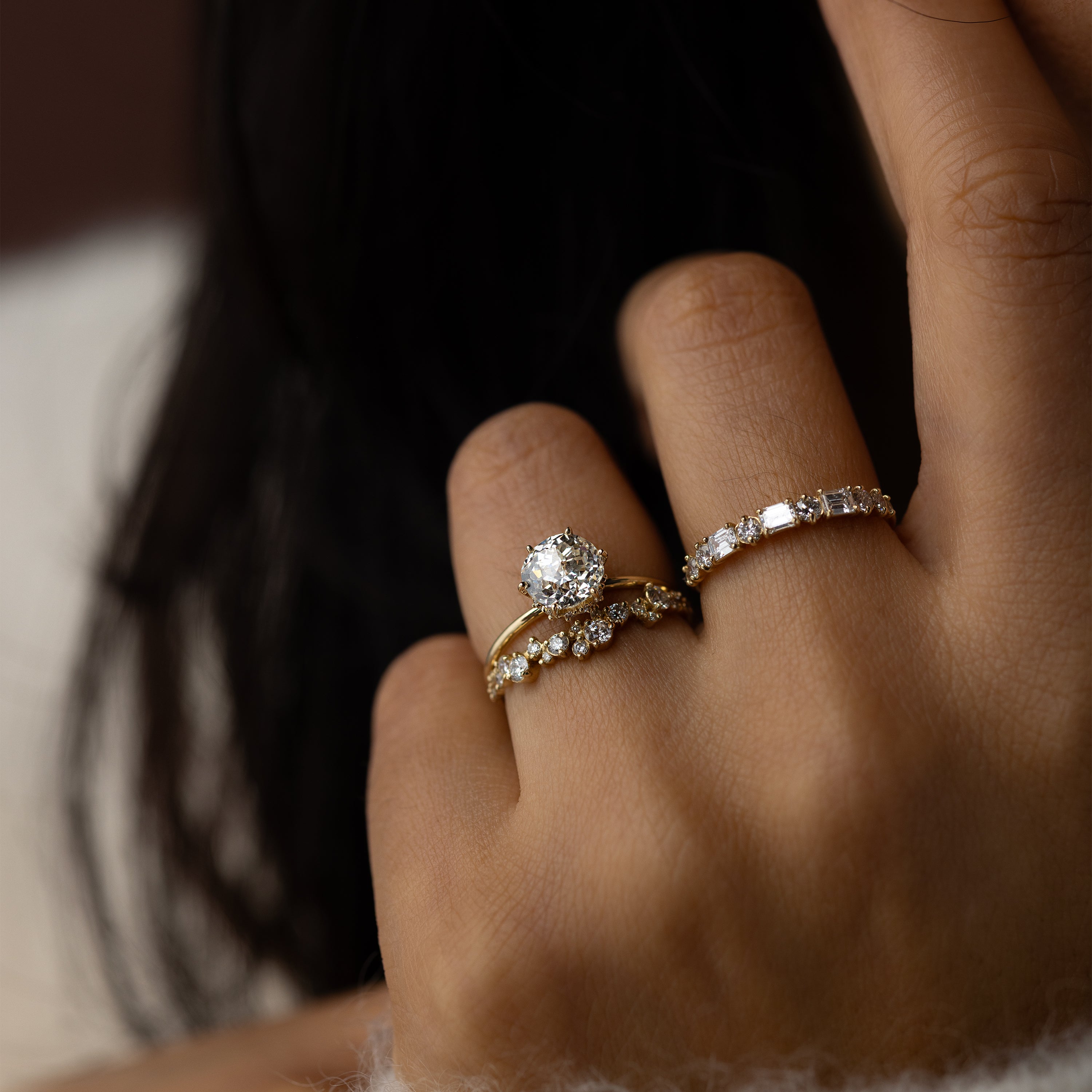 Touchpoints Ring, 1.8ct. Natural Champagne Diamond | Melanie Casey