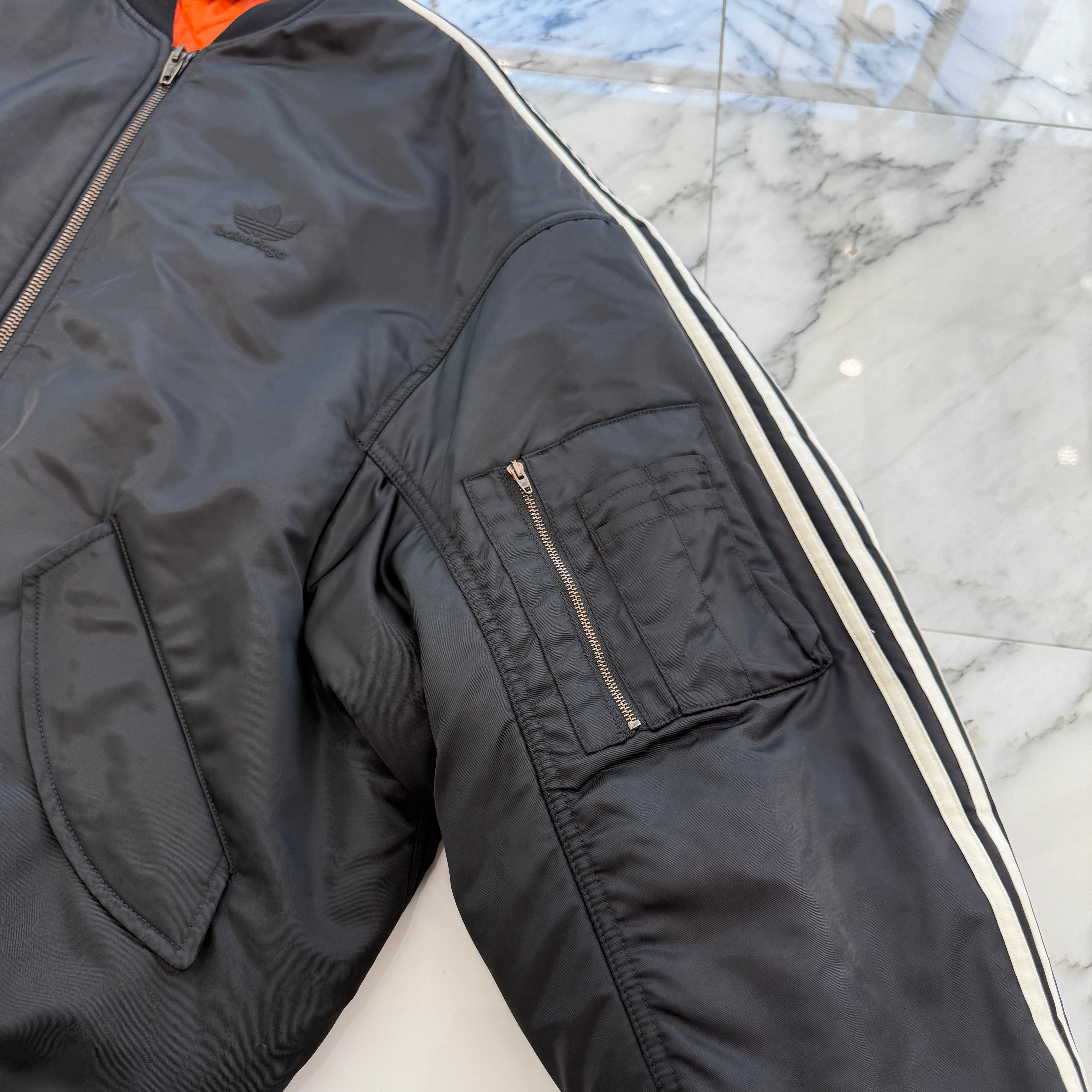 BALENCIAGA × adidas 2023SS MA-1 Side Line Bomber Nylon Jacket
