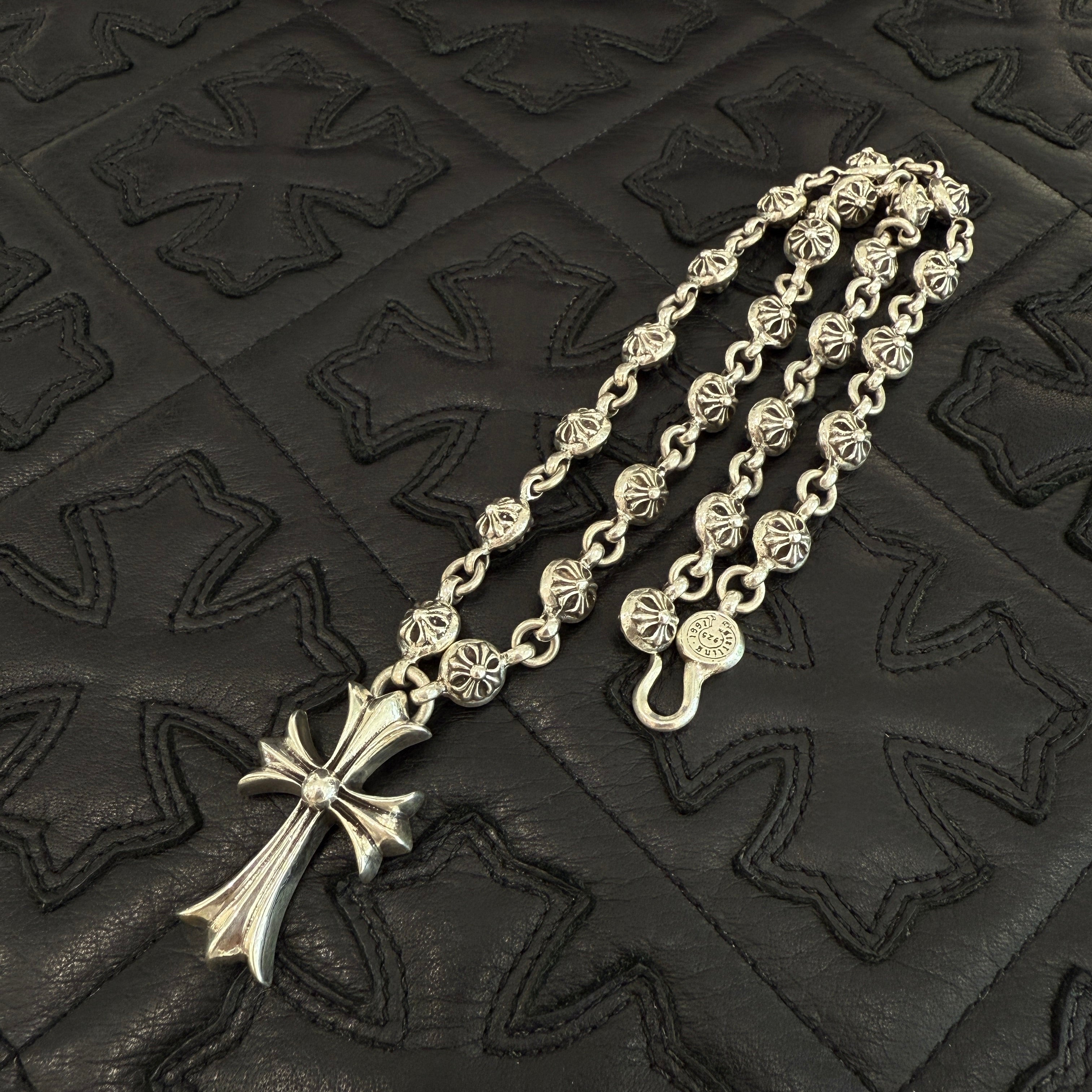 CHROME HEARTS CH Cross Pendant Small with Cross Ball Necklace #1