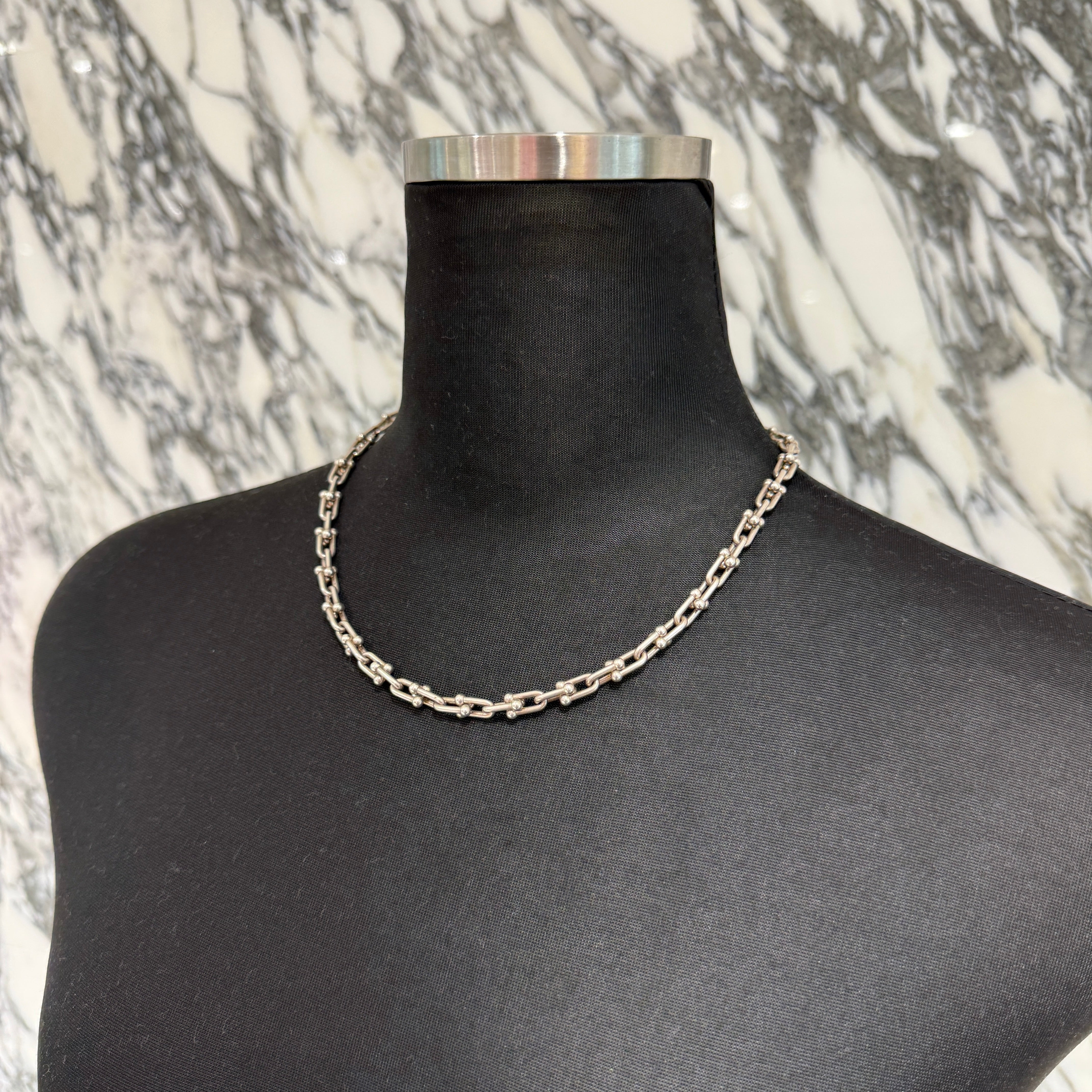 Tiffany Co. HardWear Small Link Necklace 60153093 Size 18Inch