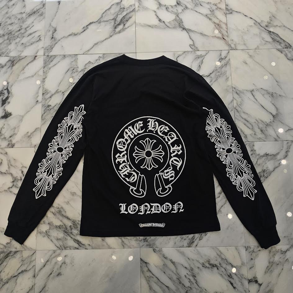 CHROME HEARTS London Limited Floral Cross Horseshoe Long Sleeve