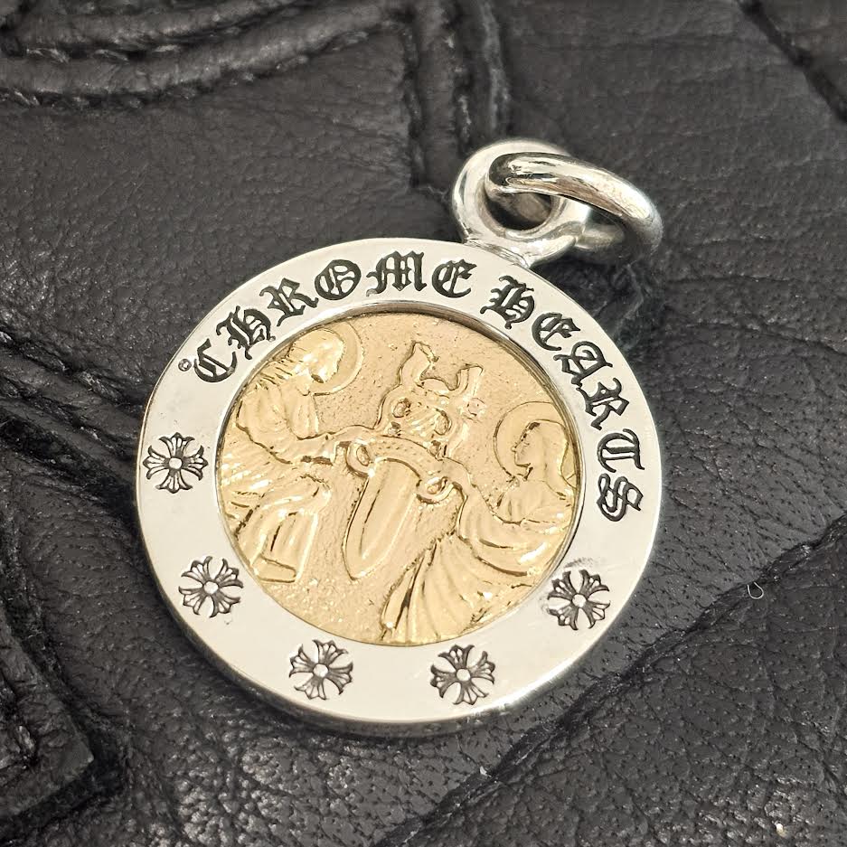 CHROME HEARTS ANGEL MEDAL Charm 22K & Silver 925 クロムハーツ