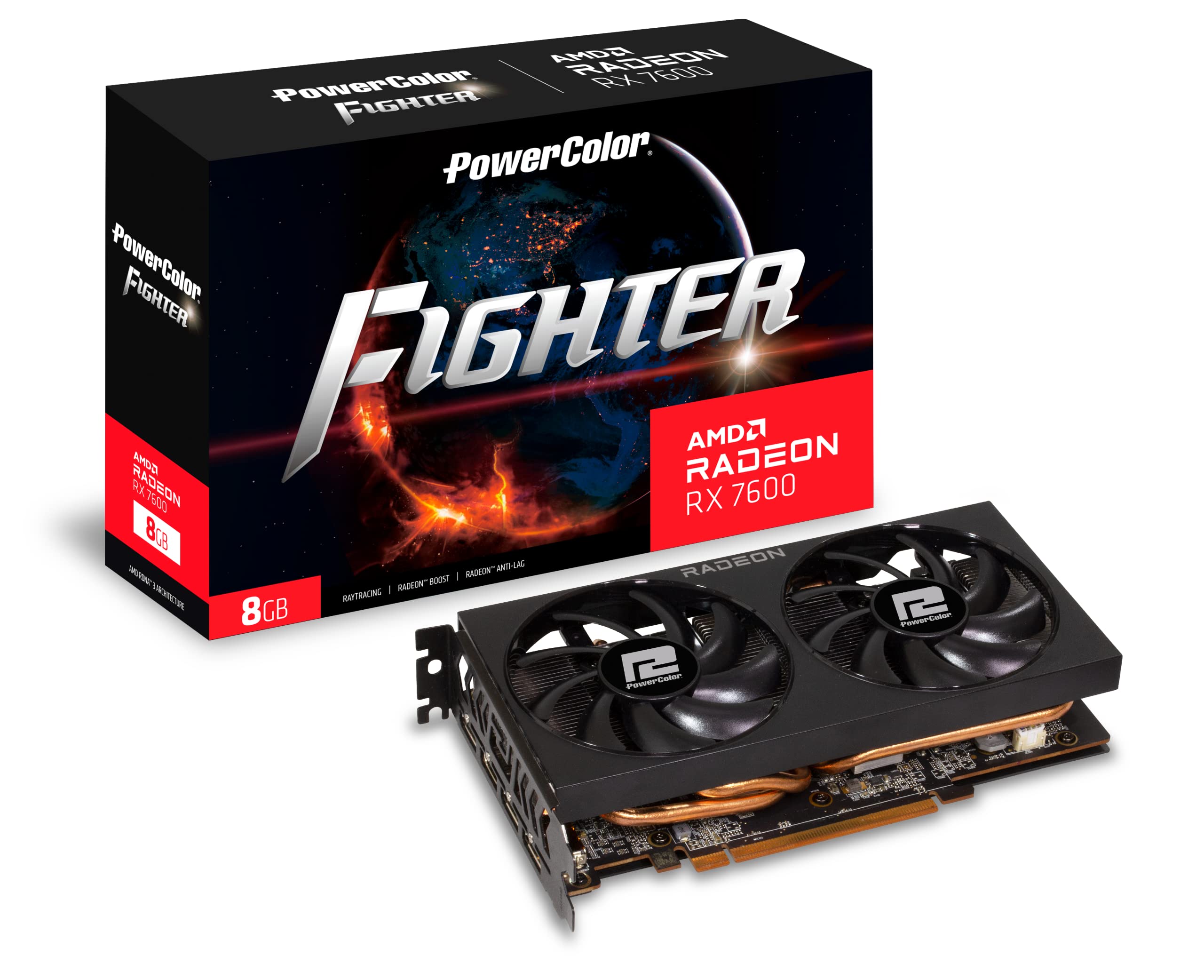 PowerColor RX 7600 8G-F AMD Radeon RX 7600 8 GB GDDR6