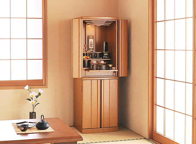 モダン仏壇 トルテ ナラ調 14×43号 | 仏壇・仏具・位牌のメモリアル仏壇