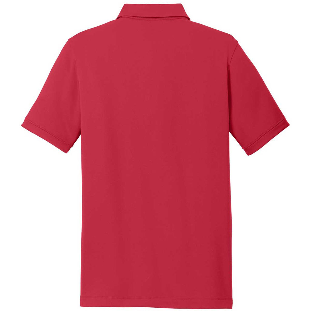 Nike Golf Men's Red Dri-FIT Solid Icon Pique Polo