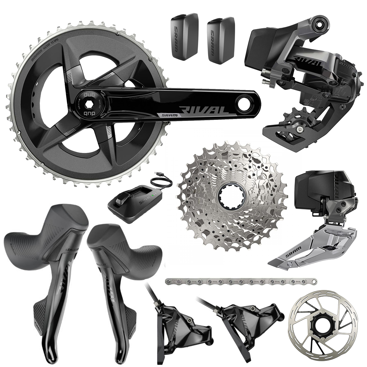 Sram Rival eTap AXS 2X HRD Electronic Wireless Full Groupset - 12