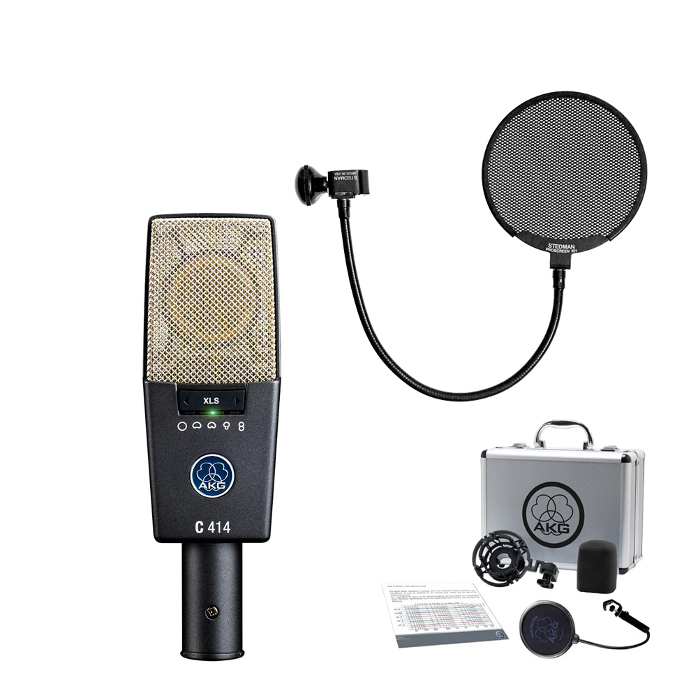 AKG コンデンサーマイク C414XLS-Y4(STEDMAN ポップガードセット
