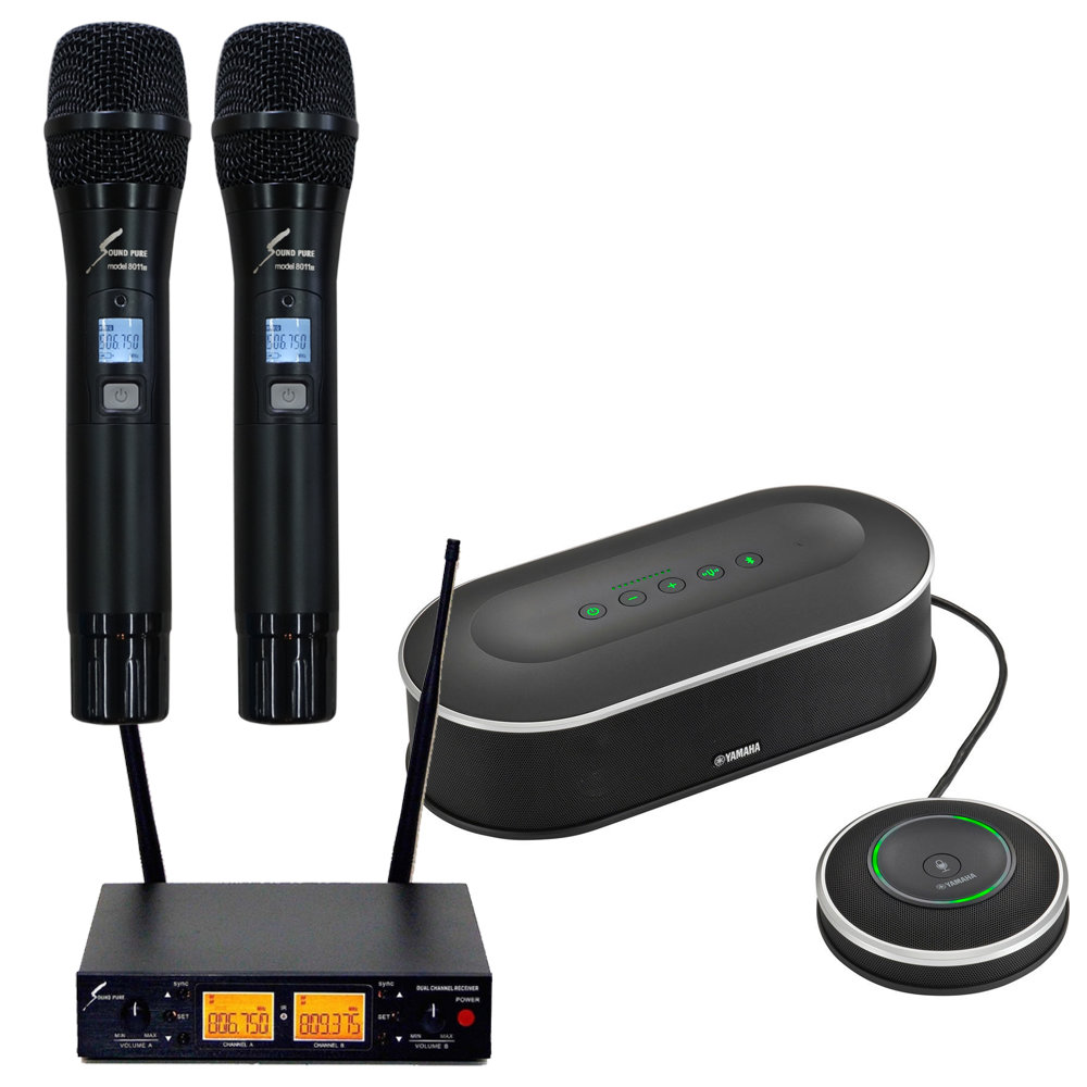 YAMAHA USB接続対応スピーカー YVC-1000(ワイヤレスマイク2本付き