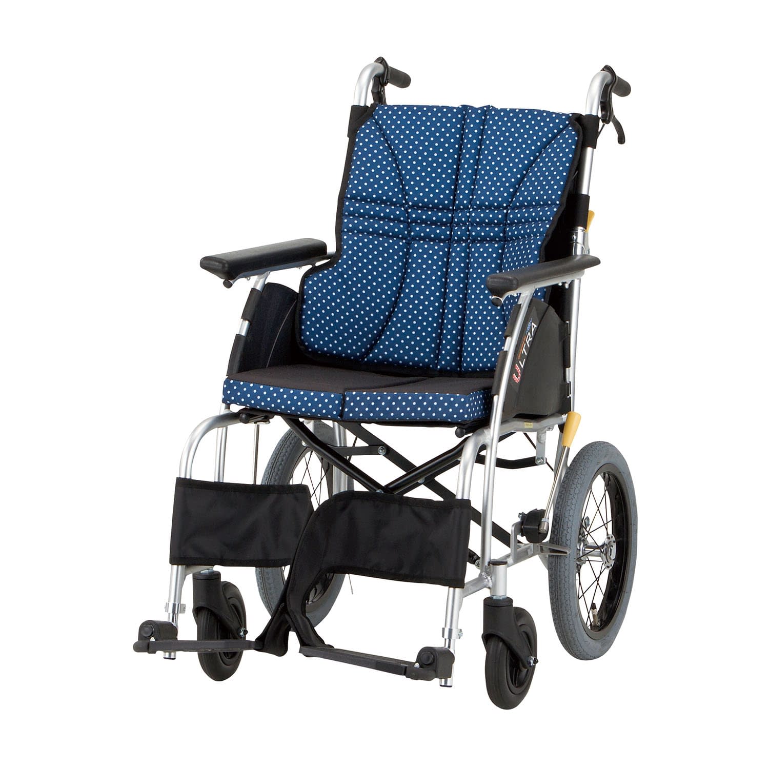 車いす ウルトラ(自走用・アルミ製) 車椅子 24-4864-0001 インディゴ
