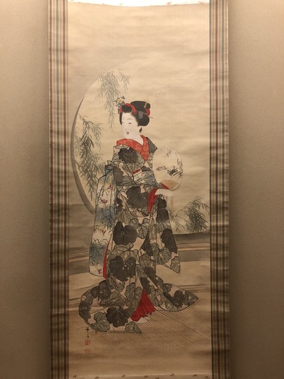 森川曽文 円窓美人図｜古美術・掛け軸の販売・買取・鑑定-松本松栄堂