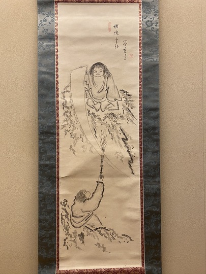 弘巌玄猊 寒山拾得図｜古美術・掛け軸の販売・買取・鑑定-松本松栄堂