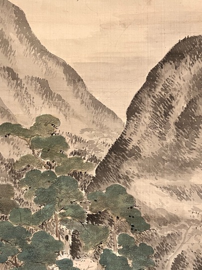 富岡鉄斎 嵐山図｜古美術・掛け軸の販売・買取・鑑定-松本松栄堂