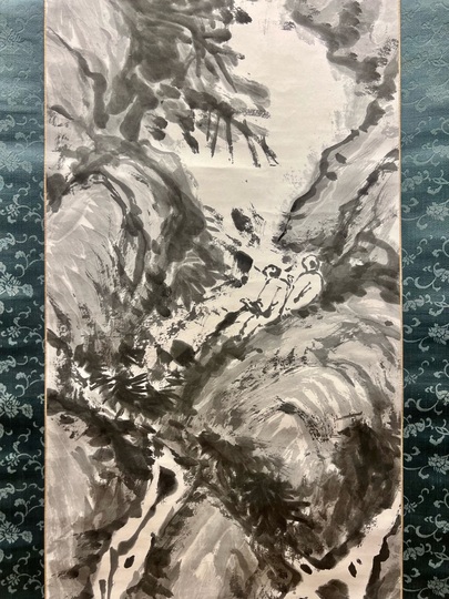 富岡鉄斎 高山流水図｜古美術・掛け軸の販売・買取・鑑定-松本松栄堂