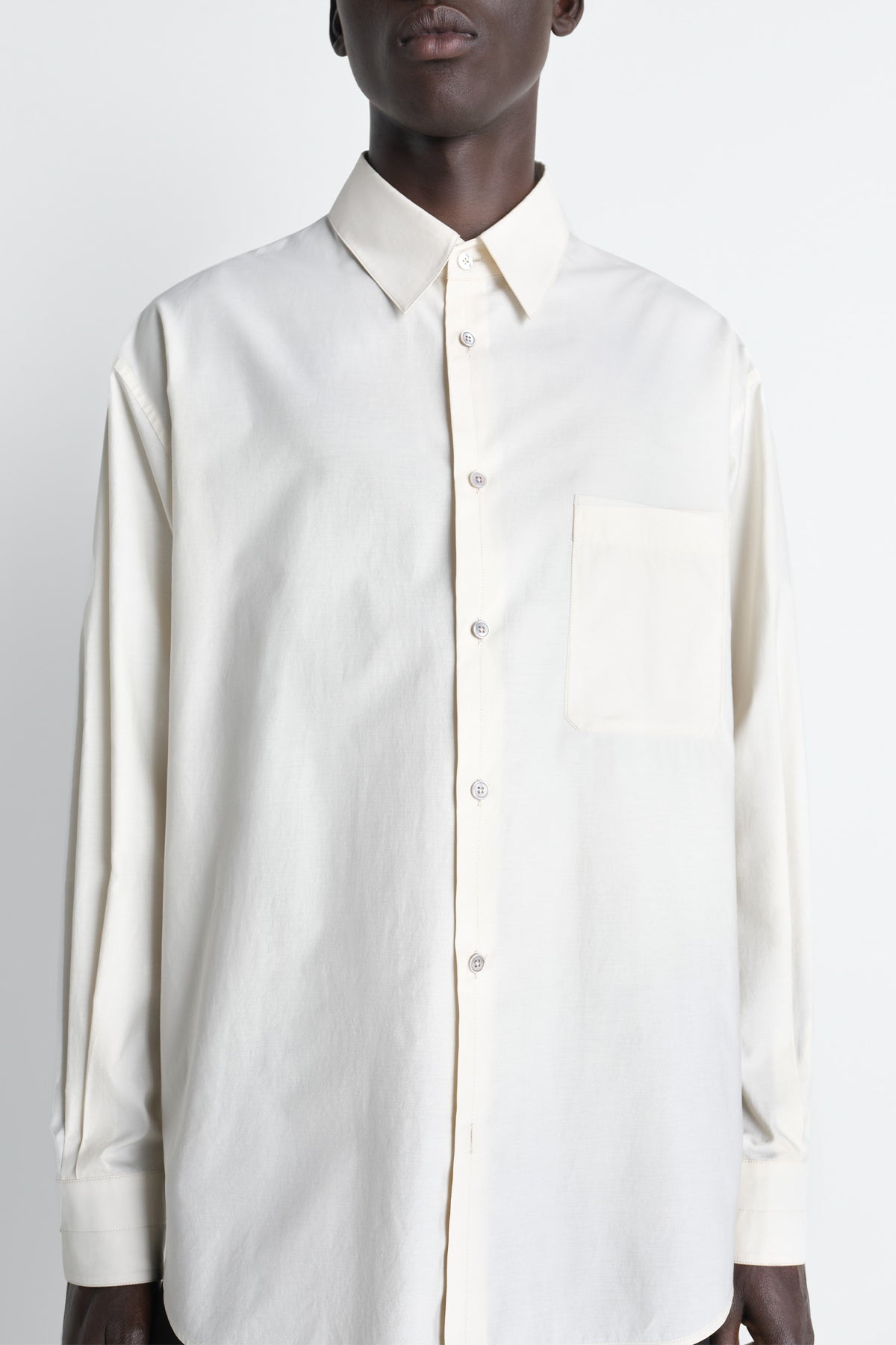 LEMAIRE | STRAIGHT COLLAR TWISTED SHIRT