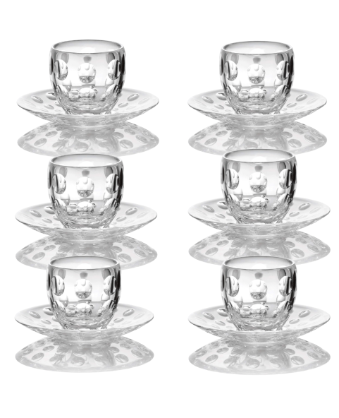 Guzzini Venice Glass Cup and Saucer 6.7cm 110ml