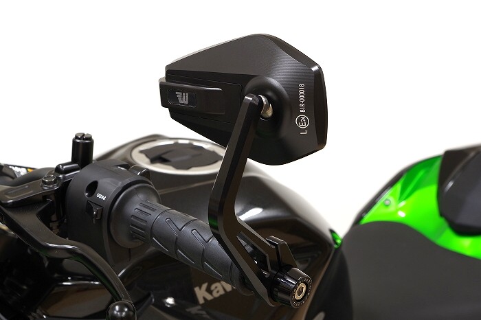 カワサキZ900のミラーのカスタムのレポート ハイサイダー製バーエンド