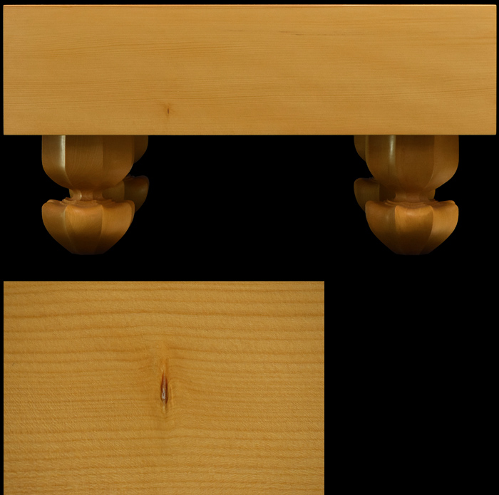 本榧足付碁盤 4寸（天柾） ga40026 | 前川榧碁盤店