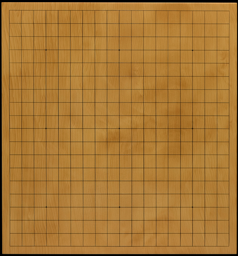 国産本榧足付碁盤 5寸3分（天柾） ga50047 | 前川榧碁盤店