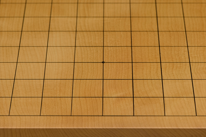 国産本榧足付碁盤 5寸3分（天柾） ga50047 | 前川榧碁盤店