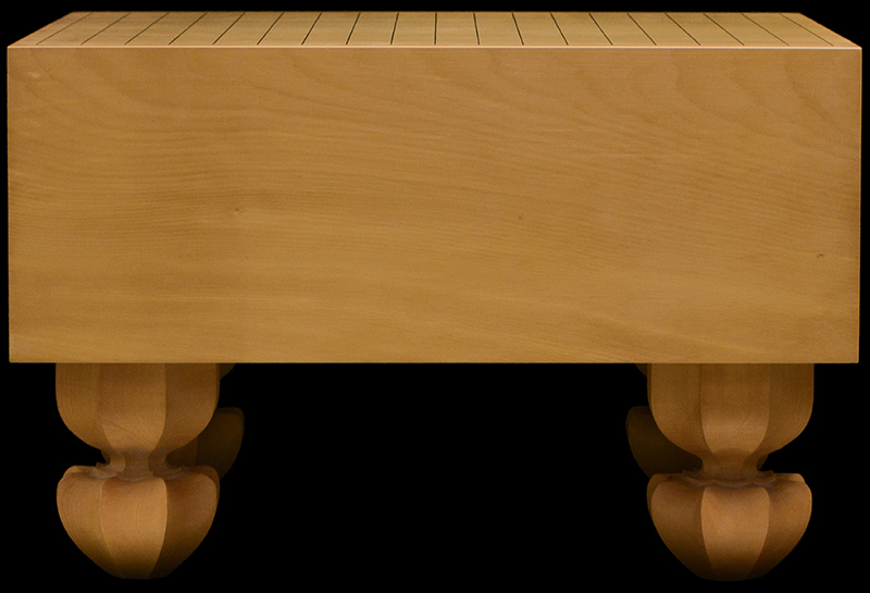 本榧足付碁盤 5寸6分（天地柾） ga50051 | 前川榧碁盤店