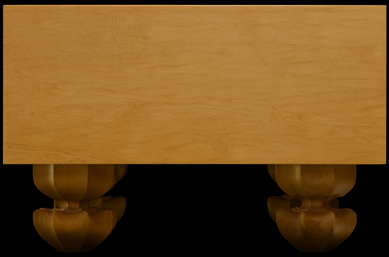 本榧足付碁盤 6寸3分（天柾） ga60029 | 前川榧碁盤店