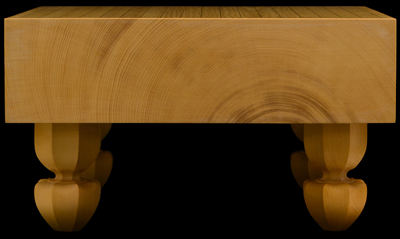 本榧足付碁盤 3寸7分（木表） ga30012 | 前川榧碁盤店