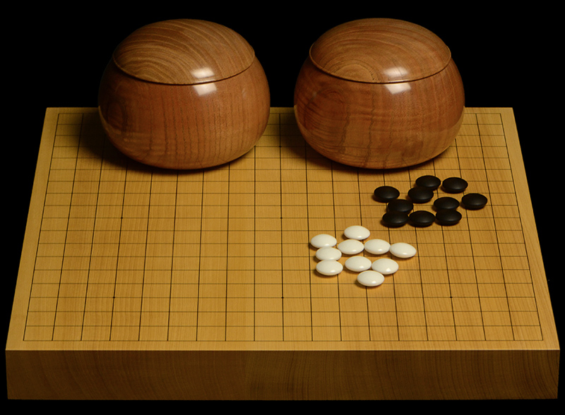 本榧1.5寸卓上碁盤セット（ハギ盤・極上） | 前川榧碁盤店