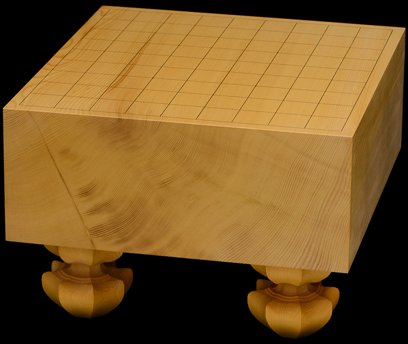 本榧足付将棋盤 4寸5分（追柾） sa40052 | 前川榧碁盤店