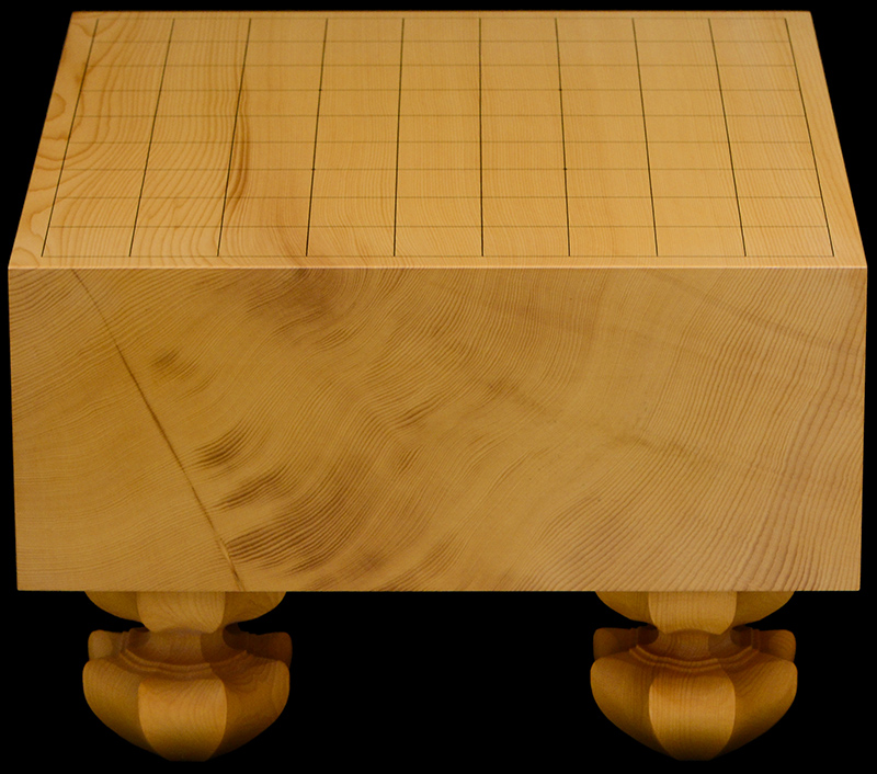 本榧足付将棋盤 4寸5分（追柾） sa40052 | 前川榧碁盤店