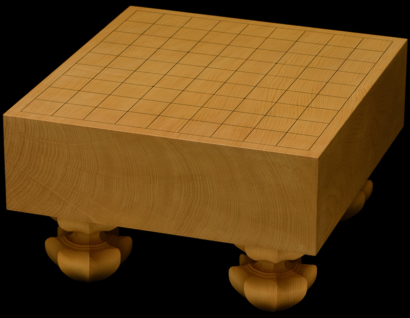 本榧足付将棋盤 3寸5分（天地柾） sa30014 | 前川榧碁盤店