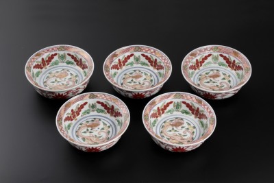 古伊万里金襴手団龍文小鉢 五客 | 商品詳細 東洋古陶磁の前坂晴天堂