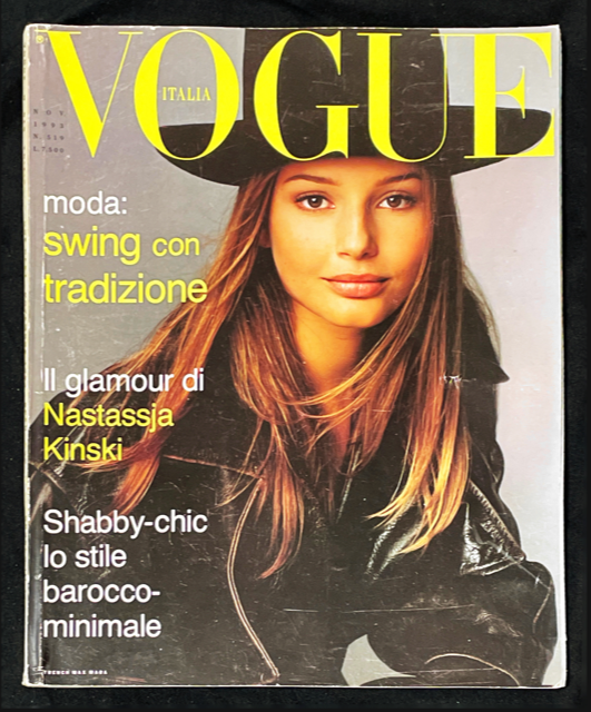 VOGUE Magazine Italia November 1993 BRIDGET HALL Tatjana Patitz VERUSC