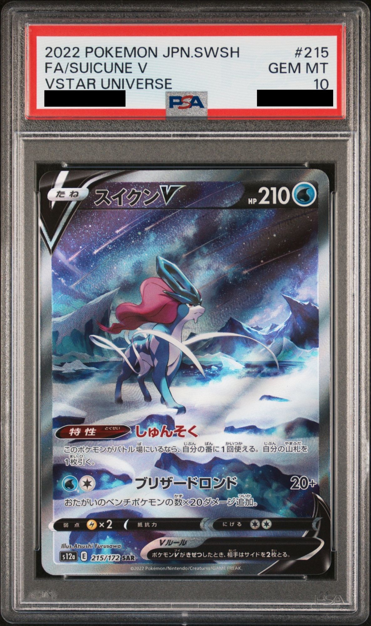PSA10】スイクンV (SAR) {215/172} [S12a] - magi通販【ポケモンカード