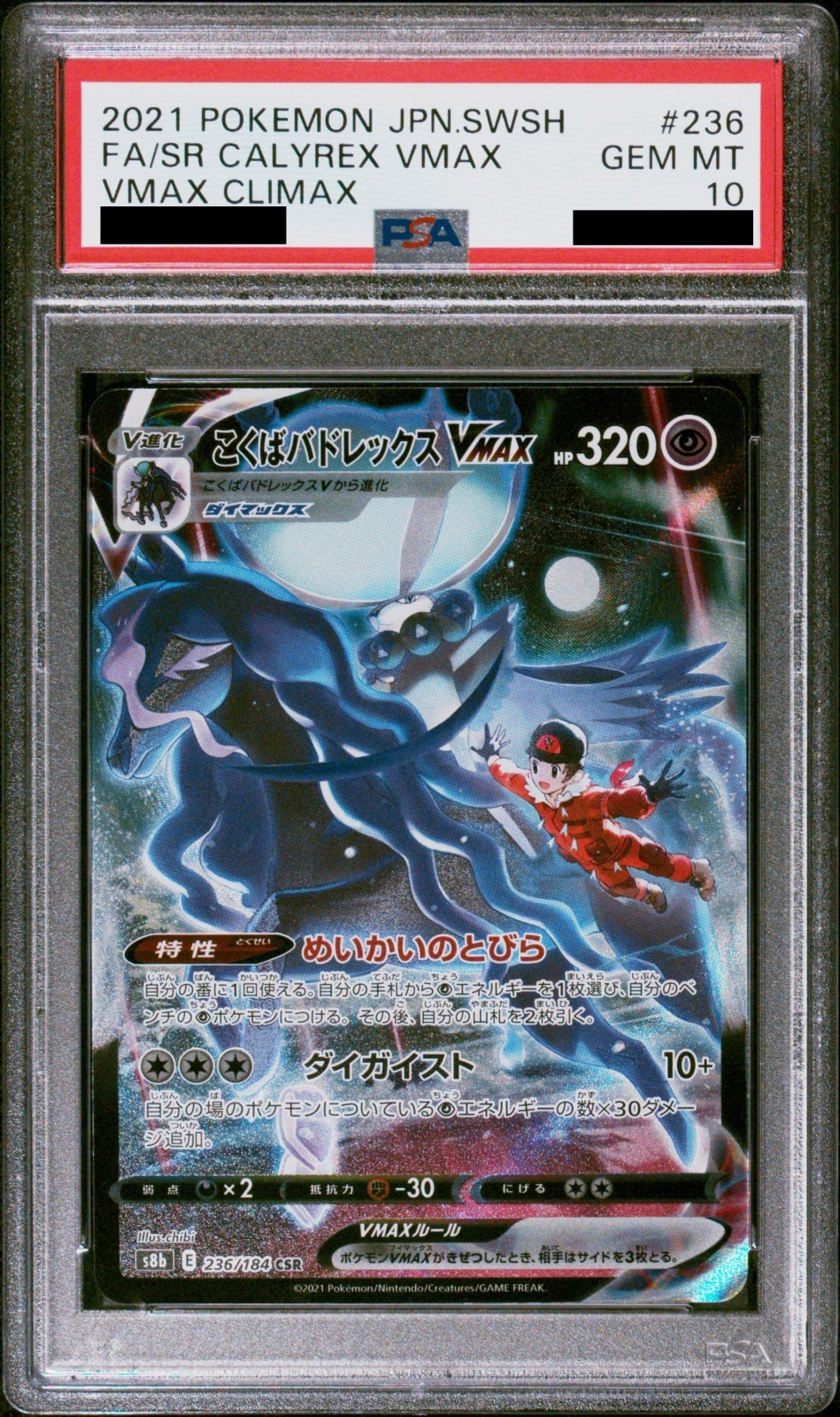 PSA10】 こくばバドレックスVMAX (CSR) {236/184} [S8b/VMAX