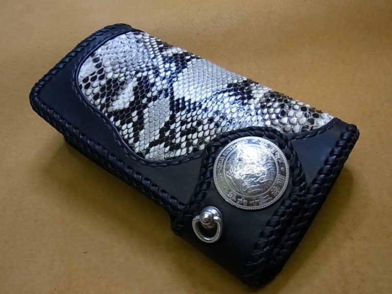 ダイヤモンドパイソンウォレット（総手縫い）｜バイカーズスタイルの