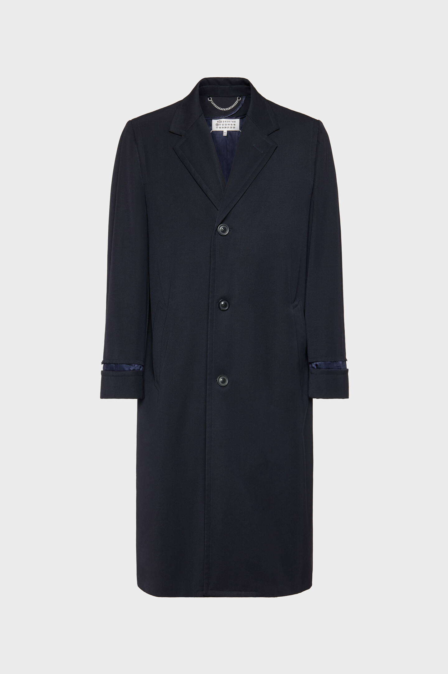 Men's Blue Wool Coat | Maison Margiela