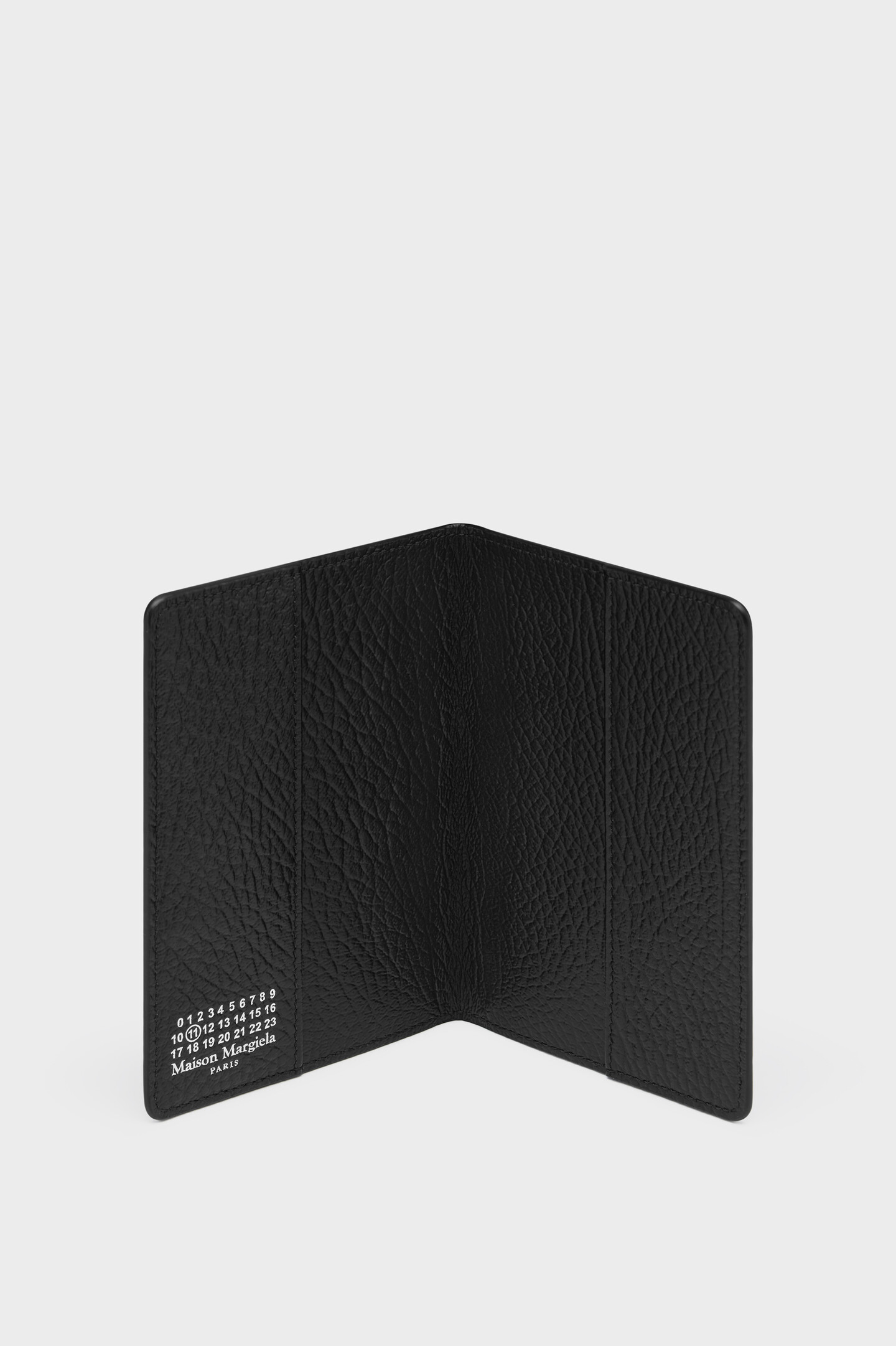Black 100% Leather Four Stitches Document Holder