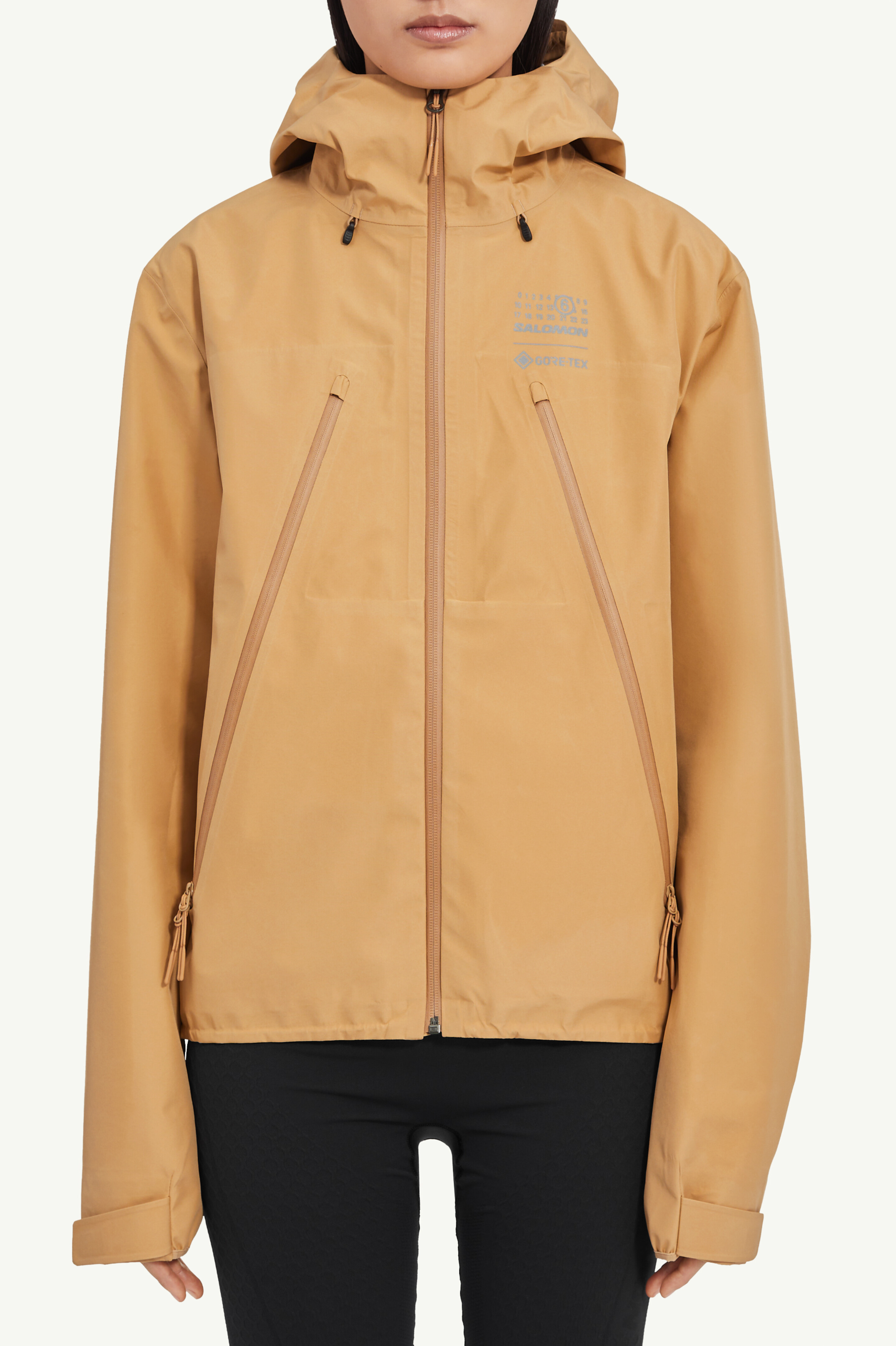 Coffee Windbreaker branded MM6 x Salomon | MM6