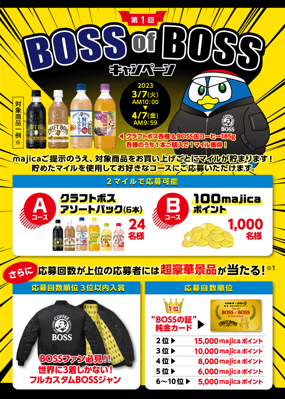 第1回 BOSS of BOSSキャンペーン