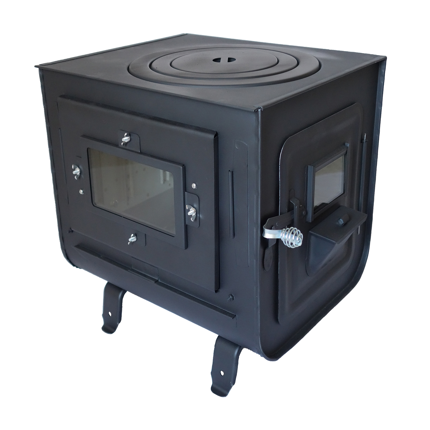 ミニ薪ストーブ 3面窓付”チョッパー”煙突横出し 商品詳細│薪ストーブ