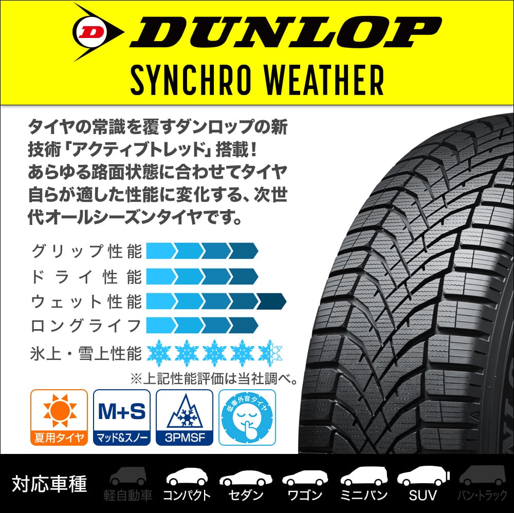 ダンロップ SYNCHRO WEATHER(シンクロウェザー) 185/65R15 (タイヤ単品
