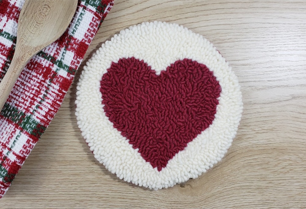 How to Make a Punch Needle Trivet | Free Pattern & Tutorial