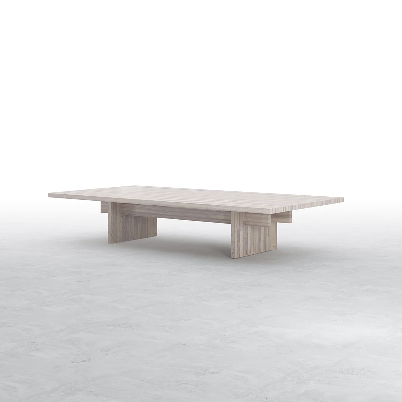 座卓 木製脚 幅1800×奥行900㎜ ラバーウッド（ホワイト）食卓・ロー