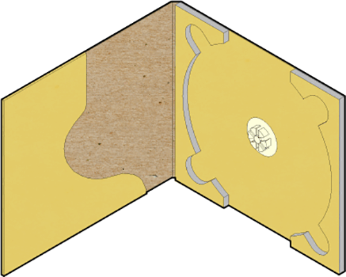 CD紙ケース 内側ポケット付き クラフト茶（再生紙）＋OPP製外袋 50組
