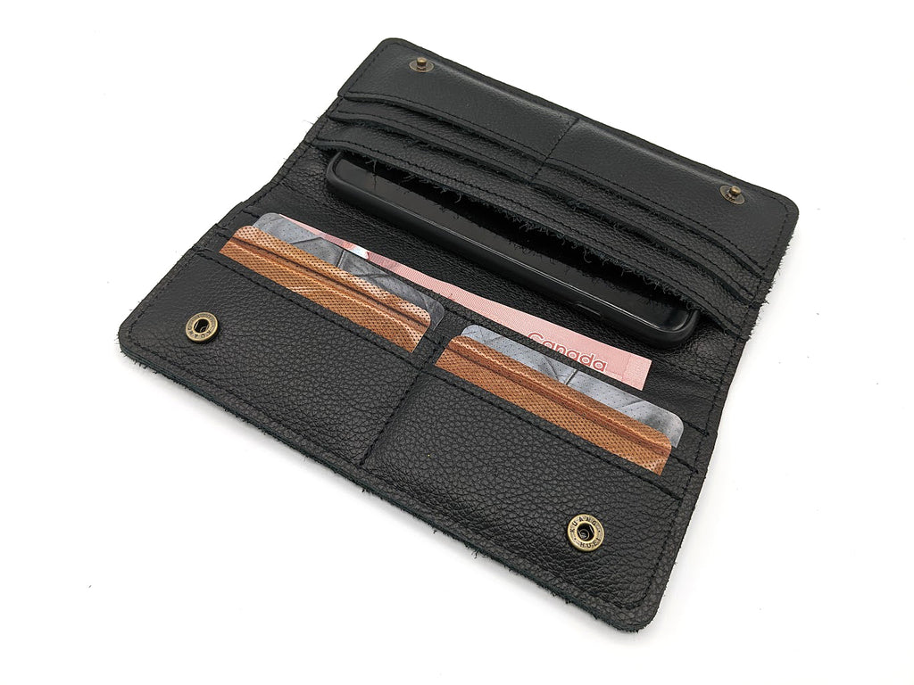 Mariclaro Long Wallet - Black Leather