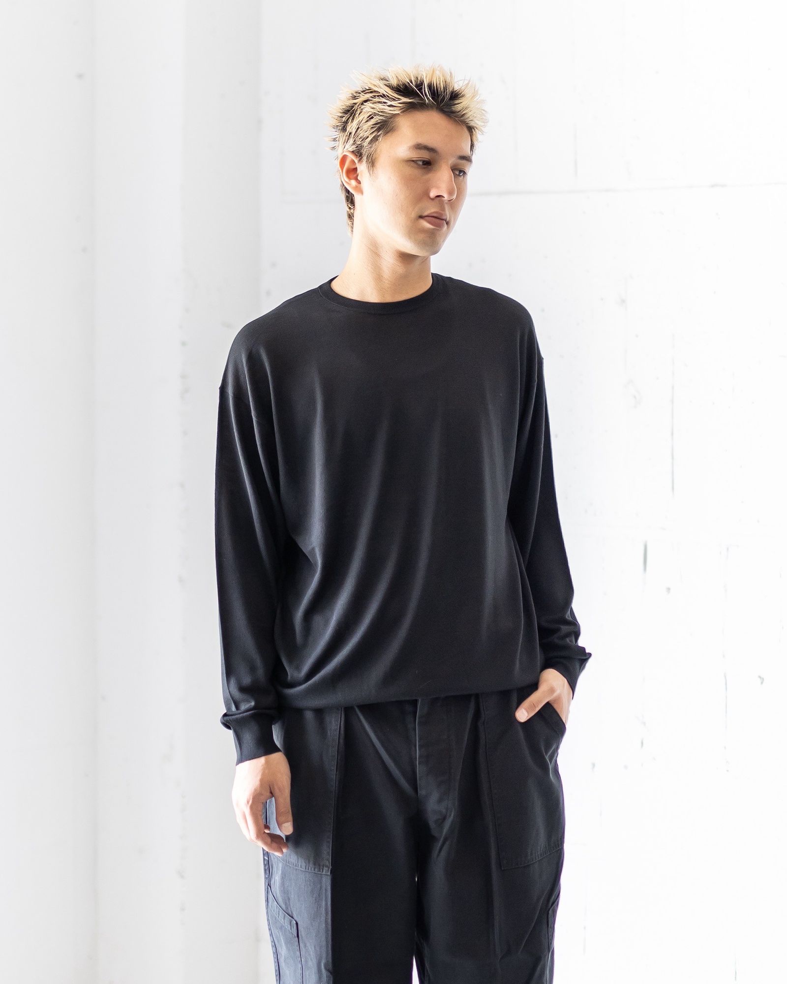 Graphpaper - グラフペーパー25AW High Gauge L/S Oversized Crew Neck