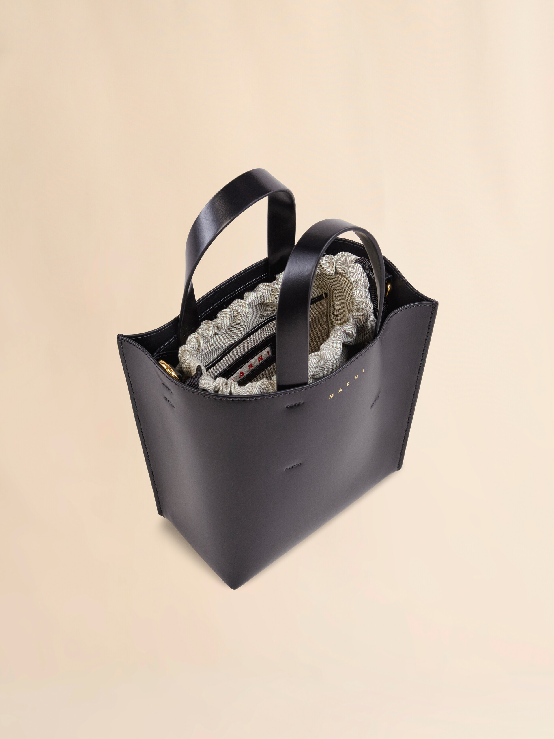 Museo Mini Bag in black leather | Marni