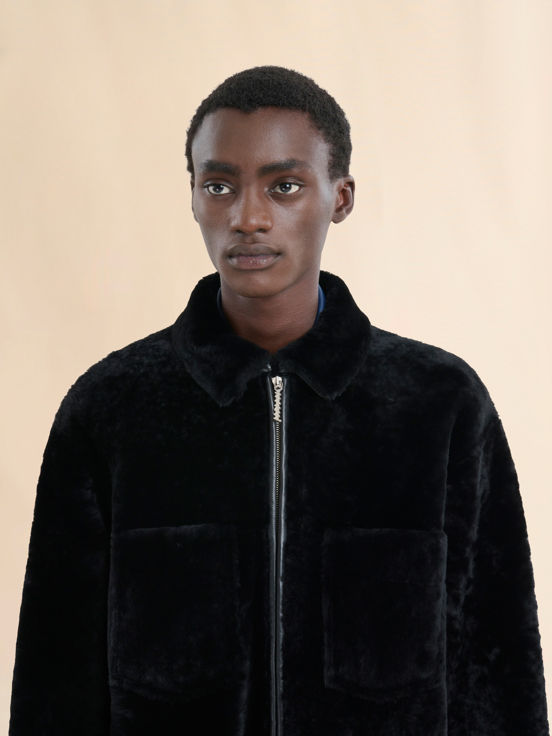 Black shaved shearling jacket | Marni