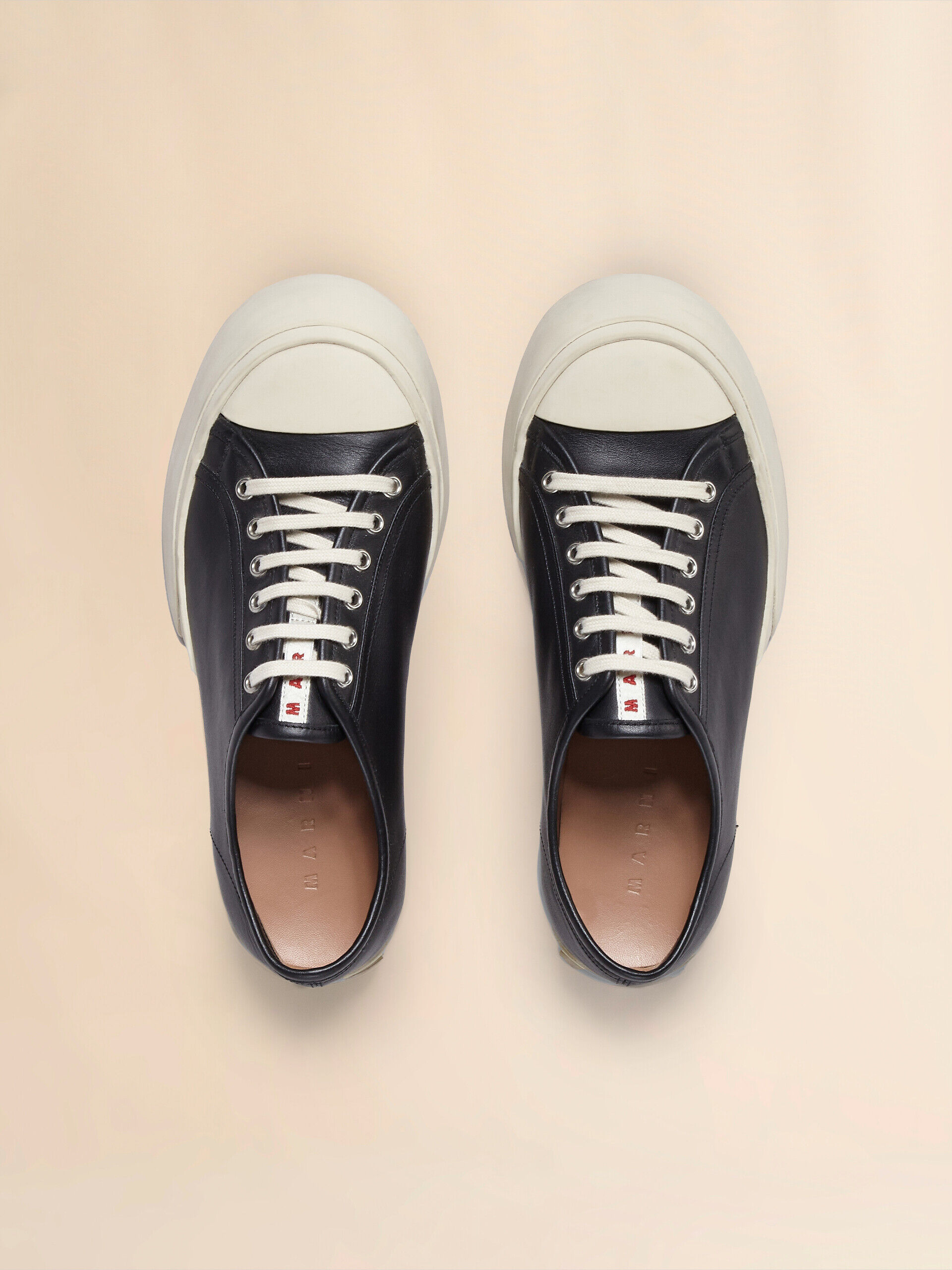 Black nappa leather Pablo lace-up sneaker | Marni